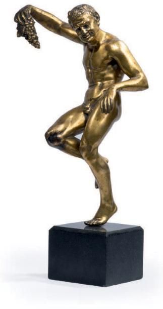 D'après l'Antique Satyre dansant
Epreuve en bronze à patine dorée.
Début du XXe siècle....