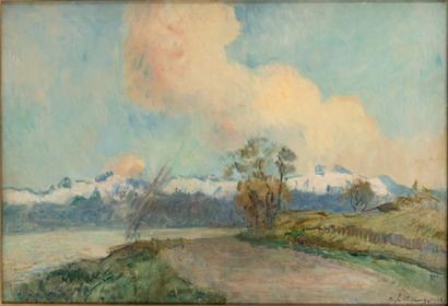 ALBERT LEBOURG (1849-1928) Neige en auvergne, 1913
Huiles sur toile
Signée et datée...