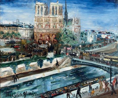 Lucien GENIN (1894-1953) Notre Dame
Huile sur toile
Signée en bas à gauche
46 x 55...