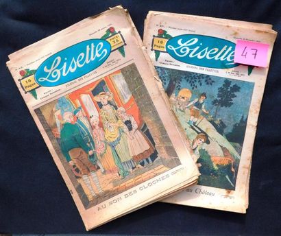 null «LISETTE».
Un carton renfermant environ 300 numéros de Lisette, années 1929...
