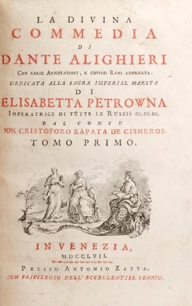 [DANTE ALIGHIERI] La Divina Commedia di Dante Alighieri con varie Annotazioni, e...