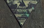 MOYNAT 
Malle à chapeaux en toile enduite. Fermoirs, serrure, coins, équerres et...