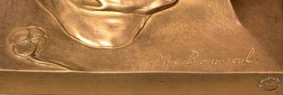 MauRicE BOuVal (1863-1916) Sculpture en bronze à patine dorée.
Signée "M.Bouval".
Cachet...
