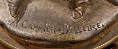 Albert-Ernest CARRIER-BELLEUSE (1824-1887) La liseuse
Sculpture chryséléphantine...