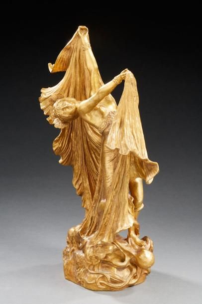 Louis CHALON (1866-1940) Danseuse à la pieuvre
Sculpture en bronze à patine dorée.
Signée...