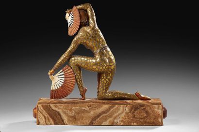 Demeter CHIPARUS (1886-1947) *Danseuse aux éventails
Exceptionnelle sculpture chryséléphantine...