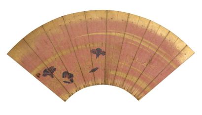 JAPON - Epoque EDO (1603 - 1868) Cinq projets pour éventails, encre sur papier.
Calligraphie...