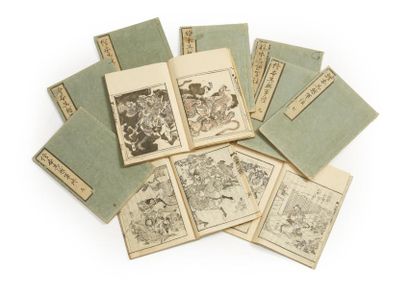 YANAGAWA SHIGENOBU (1787-1832) Ensemble de dix volumes (complet) sur les légendes...