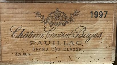  Bordeaux - Pauillac 12 bouteilles- Château Croizes Bages 1997 (CBO)