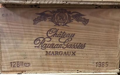  Bordeaux - Margaux 12 bouteilles - Château Rauzan-Gassies 1985 (CBO)