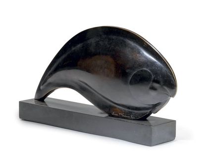 Marguerite de BAYSER-GRATRY (1881-1975) # Sole
Rare sculpture en bronze patiné noir...