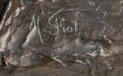 Maximilien FIOT (1886-1953) # Panthère se léchant
Sculpture en bronze à patine brune.
Signée...
