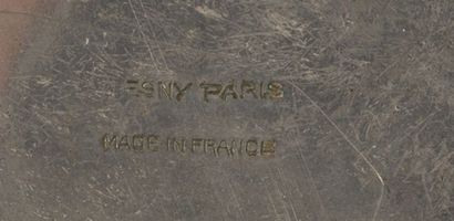 Clément NAUNY (1900-1969), dit DESNY # Vase sphérique moderniste en métal uni argenté.
Signé...