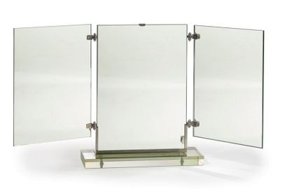 ÉTABLISSEMENTS BROT & SAINT-GOBAIN # Miroir de table moderniste à trois feuilles...
