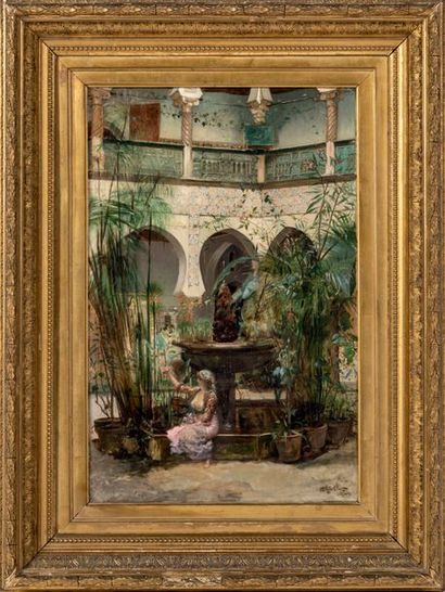 Edouard RICHTER (1844-1913) Alger, circa 1883
Huile sur toile
Signée en bas à droite...