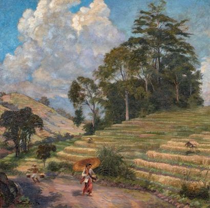 Rudolf WENGHART (1887-1965) Vue d'Indonésie, 1923
Huile sur toile
Signée en bas à...