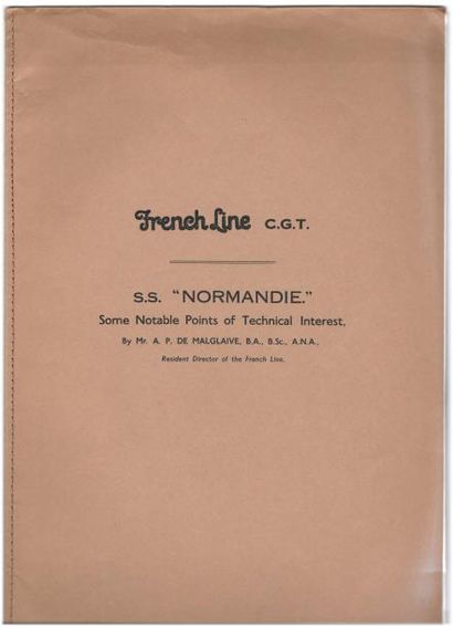 null Brochure technique en anglais de la French Line - C.G.T.
10 pages.
RARE.