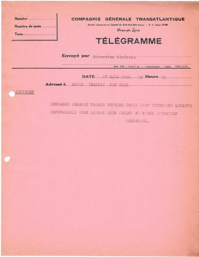 null Lettres et télégrammes entre janvier et février 1939, adressés à Mr Henri CANGARDEL,...