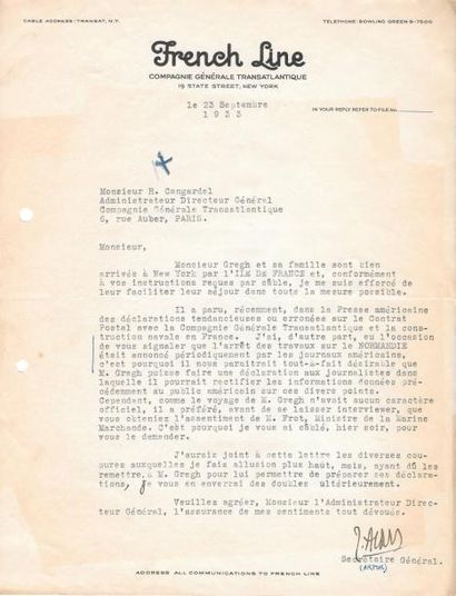 null Courriers divers entre 1932 et 1933 adressés à Mr Cangardel Administrateur Directeur...