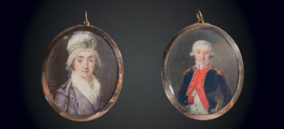 Monogrammiste DM (actif en 1788-1796) et GAUSSEN (actif en 1801) * Portrait d‘un...