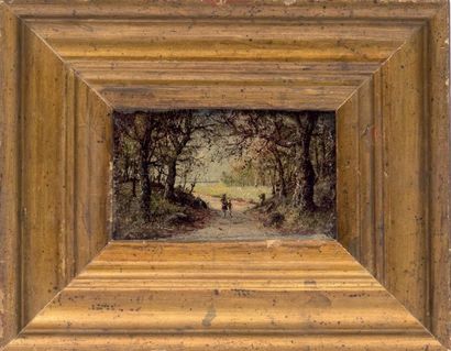 René GOURDON (1855-?) Sous-bois
Bord de rivière
Paire d'huiles sur bois
7 x 12 cm
On...