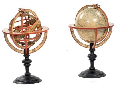 Globe terrestre et sphère armilllaire Ensemble...