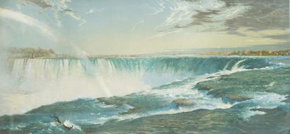 Frederic Edwin CHURCH (1826-1900), d'après Chutes du Niagara
Chromolithographie,...