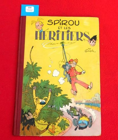 FRANQUIN «Spirou et les héritiers».
Dupuis 1952. Album cartonné dos toilé brun/rouge....