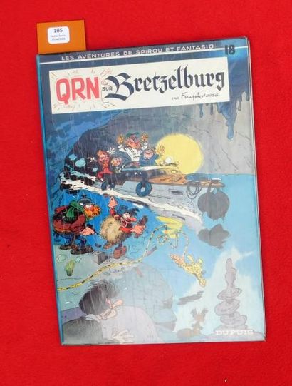 FRANQUIN «QRN sur Bretzelburg».
Dupuis 1966. Edition originale. Superbe exemplaire,...