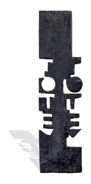 QUENTIN Bernard Totem / Bronze monochrommé en noir / Numéroté 7 sur 8 / Signé (Frappé...