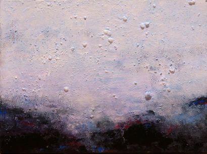 Yullie m.k. Une mer de brouillard / Acrylique sur toile / SBD / 24 x 33 cm