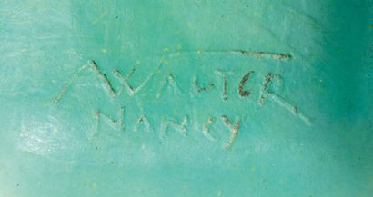 AMALRIC WALTER (1870-1959) et HENRI BERGE, sculpteur à Nancy 
«Papillon de nuit»
Vide-poches...