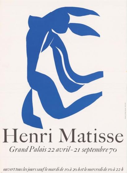 Henri MATISSE - 1970 Grand Palais
Affiche française imprimée en lithographie, très...