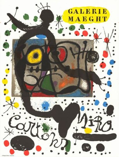 Joan MIRO - 1965 Galerie Maeght - Cartons
Affiche française imprimée en lithographie,...