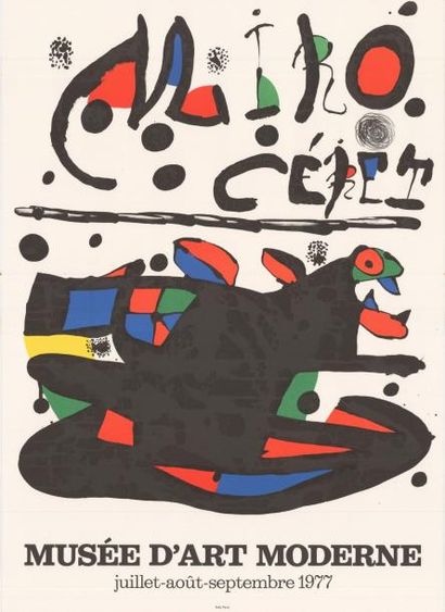 Joan MIRO - 1977 Musée d'Art Moderne
Affiche française imprimée en lithographie,...