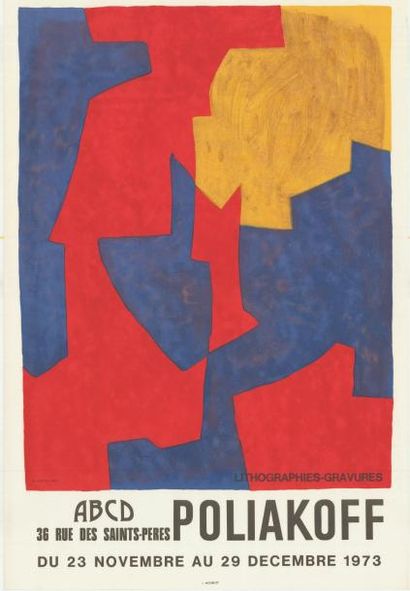 Serge POLIAKOFF - 1973 Lithographies-Gravures
Affiche française imprimée en lithographie,...