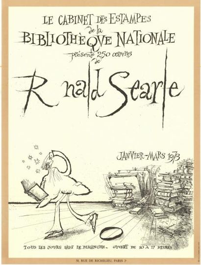 Ronald SEARLE - 1973 Le cabinet des Estampes de la Bibliothèque Nationale présente...
