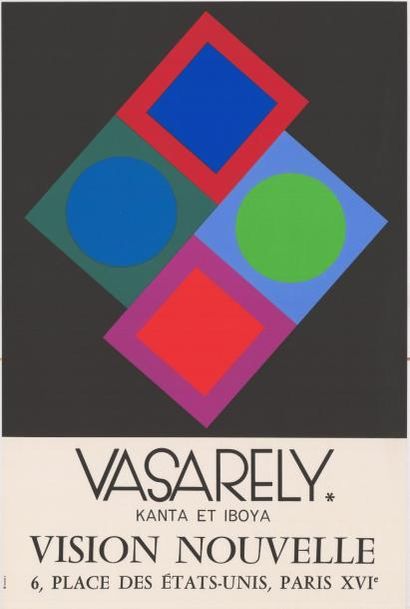 Victor VASARELY - 1970 Kanta et Iboya - vision nouvelle
Affiche française imprimée...