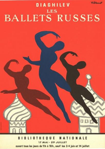 Bernard VILLEMOT - 1979 Diaghilev - Les ballets Russes
Affiche française imprimée...