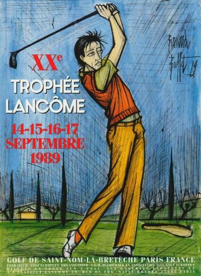 20ème TROPHEE LANCOME - Bernard BUFFET Tournoi de Golf 1989
Affiche française roulée...