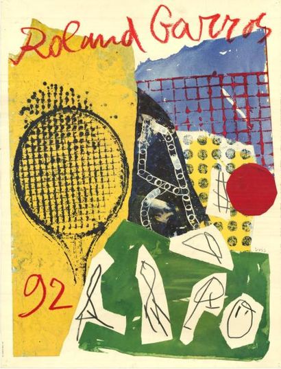 VOSS - 1992 Roland Garros 1992
Affiche française en Bon état trou de punaise, 57...