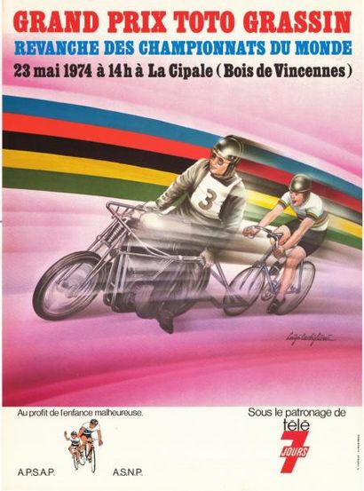 Luigi CASTIGLIONI - 1974 Lot de 3 affiches de Boxe : Bouttier-Griffith, Bouttier-Cohen,...