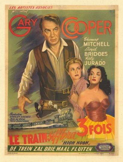 TRAIN SIFFLERA TROIS FOIS (le) - 1952 Film réalisé par Fred ZINNEMANN avec COOPER...