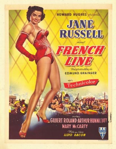 FRENCH LINE - 1954 Film réalisé par Lloyd BACON avec ROLAND Gilbert et RUSSELL Jane
Affiche...