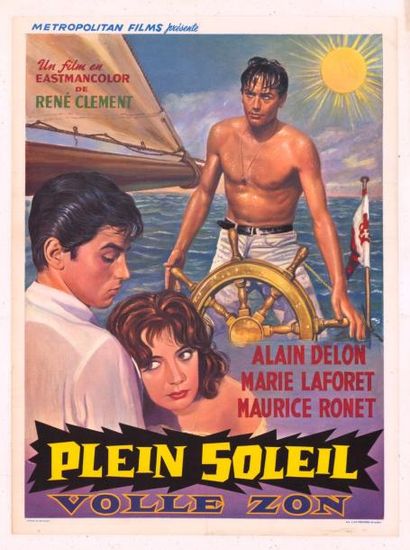 PLEIN SOLEIL - 1959 Film réalisé par René CLEMENT avec DELON Alain et LAFORET Marie
Affiche...