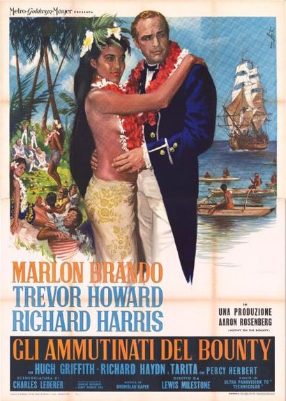 REVOLTES DU BOUNTY (les) - 1962 Film réalisé par Lewis MILESTONE avec BRANDO Marlon...
