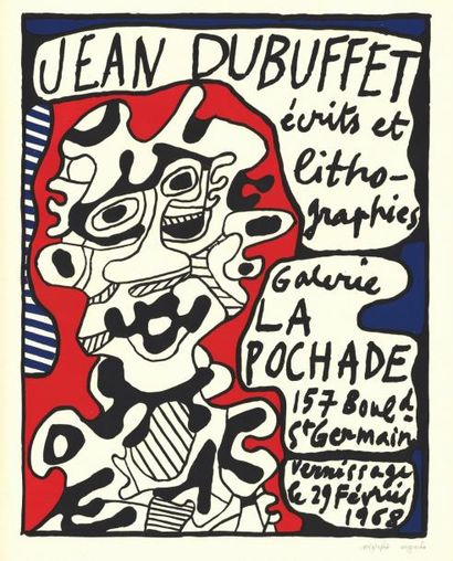 Jean DUBUFFET - 1968 Ecrits et lithographies - Sérigraphie originale
Affiche française...
