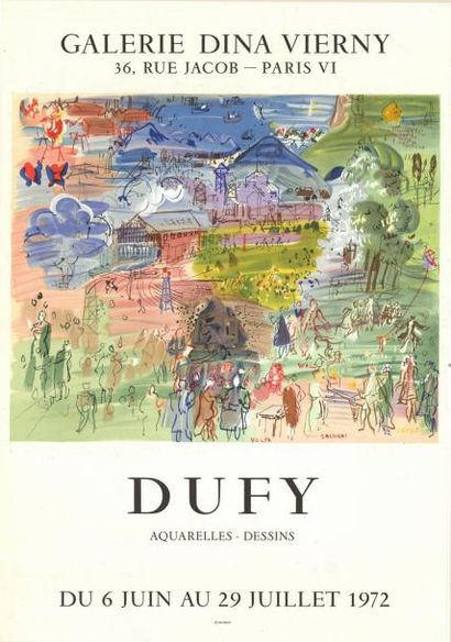 Raoul DUFY - 1972 Galerie Dina Vierny
Affiche française imprimée en lithographie,...