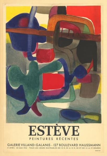Maurice ESTEVE - 1961 Peintures récentes - Galerie Villand Galanis
Affiche française...