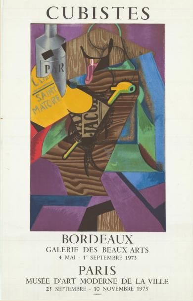 Juan GRIS - 1973 Cubistes - Bordeaux galerie des beaux arts
Affiche française imprimée...